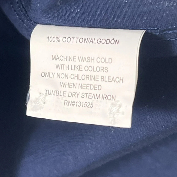 Beverly Hills Polo Club Button Up Shirt Men's XL Long Sleeve Blue Floral Cotton - Picture 6 of 7